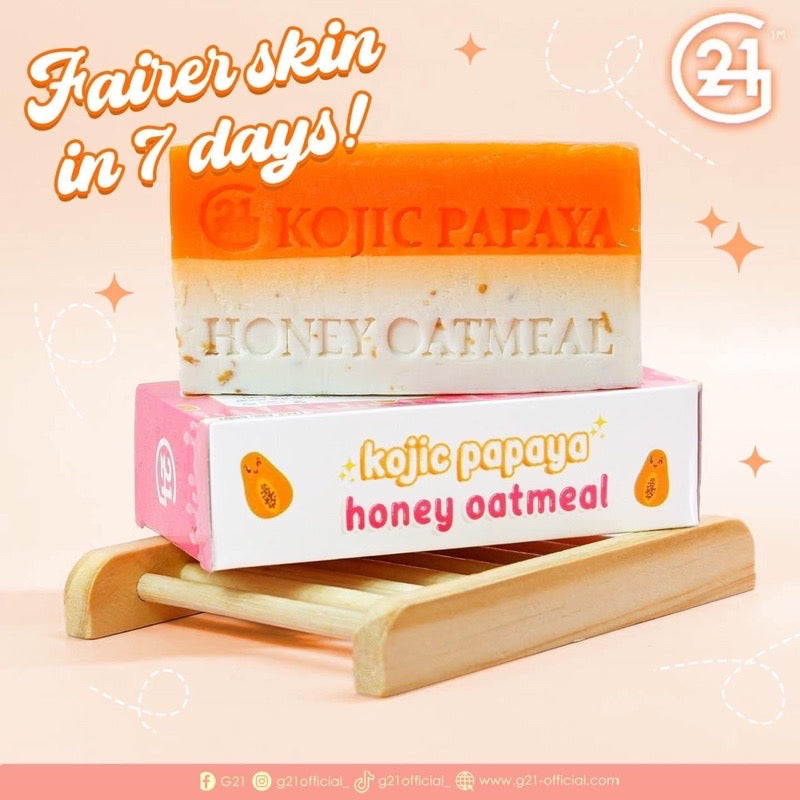 G21 Kojic Papaya Oatmeal Duo Soap - Face and Body Soap