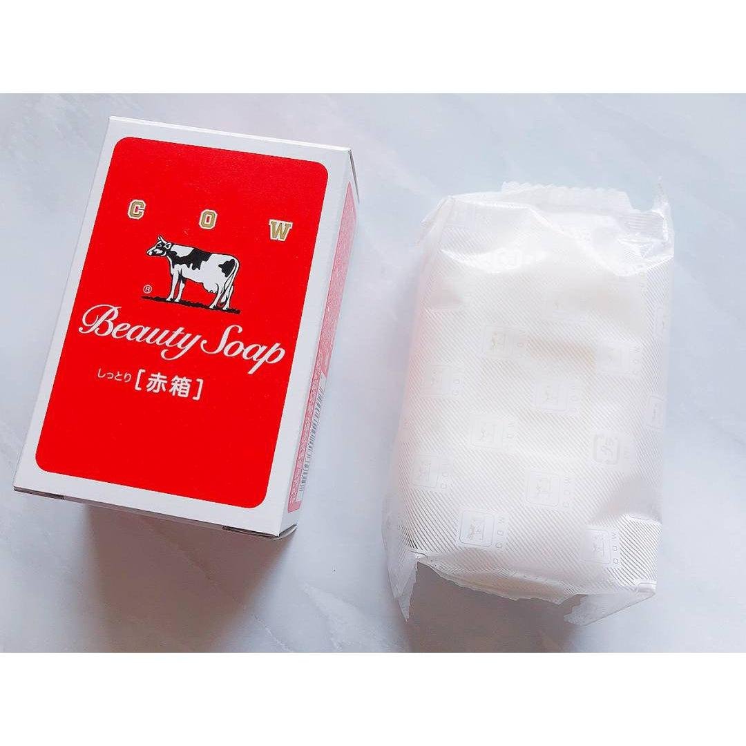 Cow Beauty Soap Akabako Cow Milk Moisturizing Bar Soap Japan - 3 Pieces