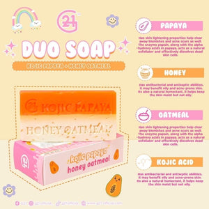 G21 Kojic Papaya Oatmeal Duo Soap - Face and Body Soap