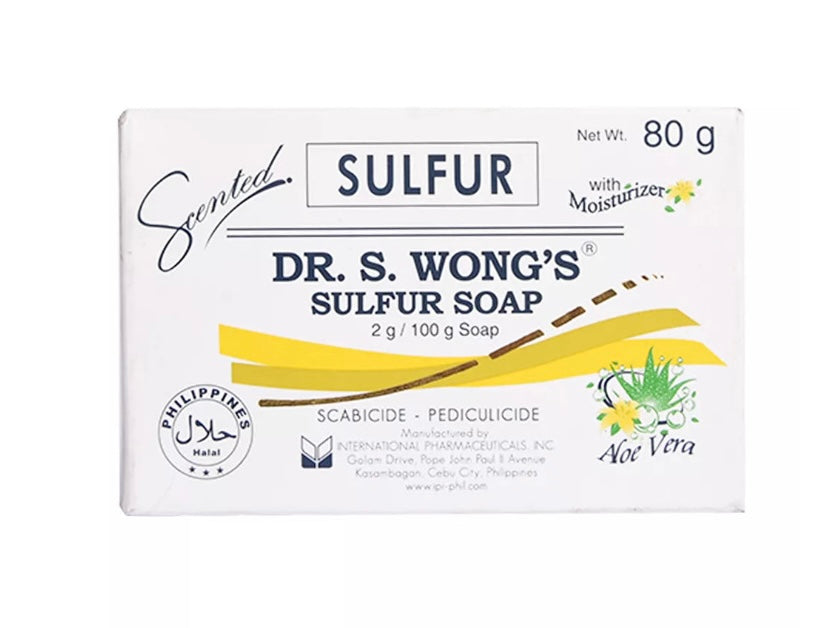 DR WONGS Sulfur Soap With Moisturizer Aloe Vera Soap 80g