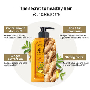 ￼AZLA Ginger Hair Shampoo Fast Regrowth Hair Thick Anti-Hair Loss Anti-Dandruff Anti-itching Shampoo