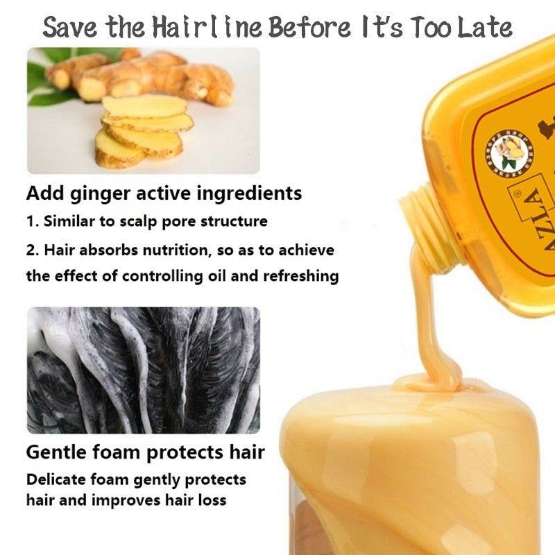 ￼AZLA Ginger Hair Shampoo Fast Regrowth Hair Thick Anti-Hair Loss Anti-Dandruff Anti-itching Shampoo