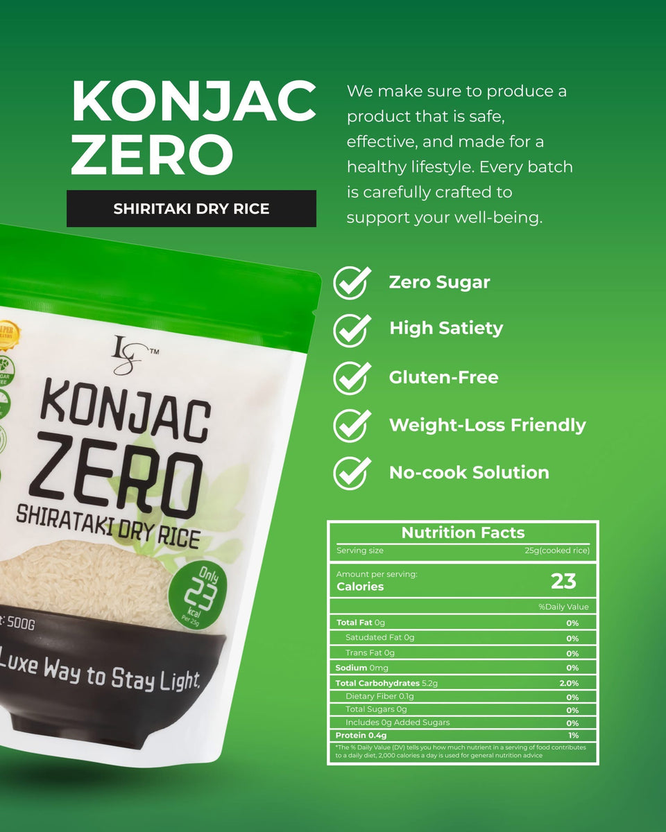 Konjac Zero - Shirataki Rice 1kg – @simplicitycarecosmetics