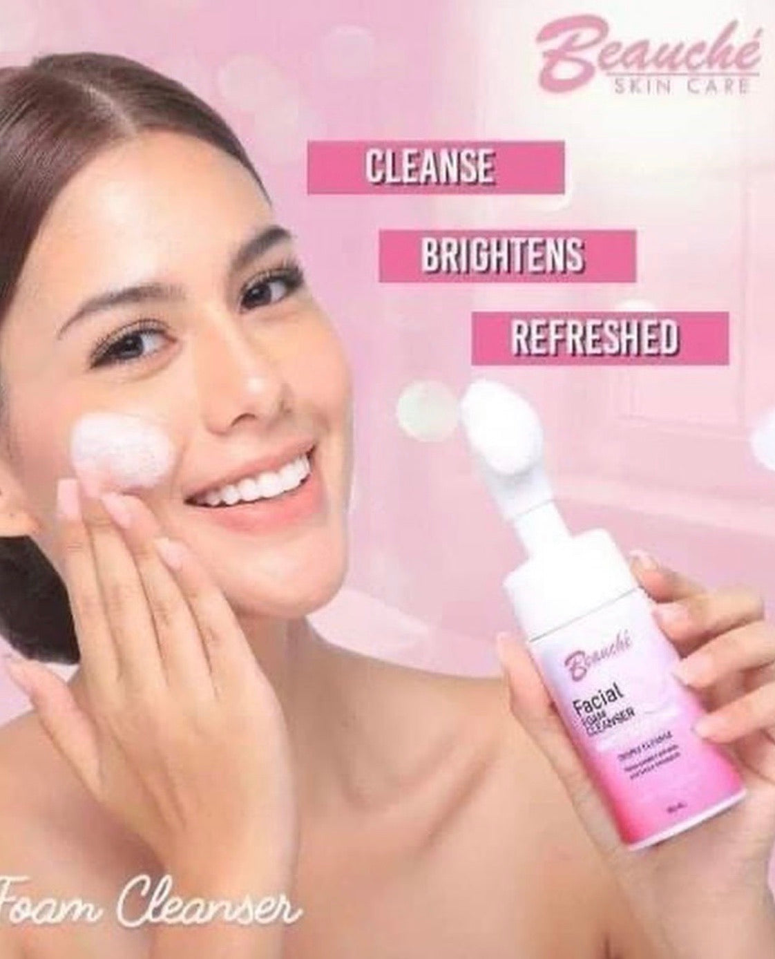 Beauchè Facial Foam Cleanser - With Soft Silicon Brush head